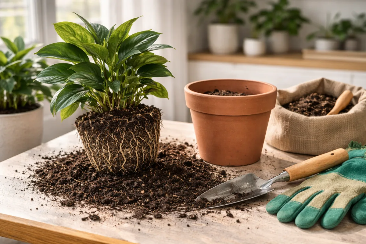 How to repot houseplants