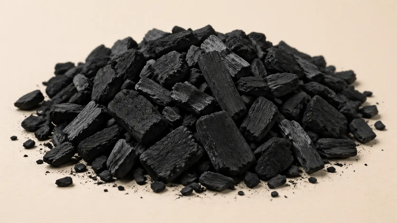 Close-up of horticultural charcoal pieces