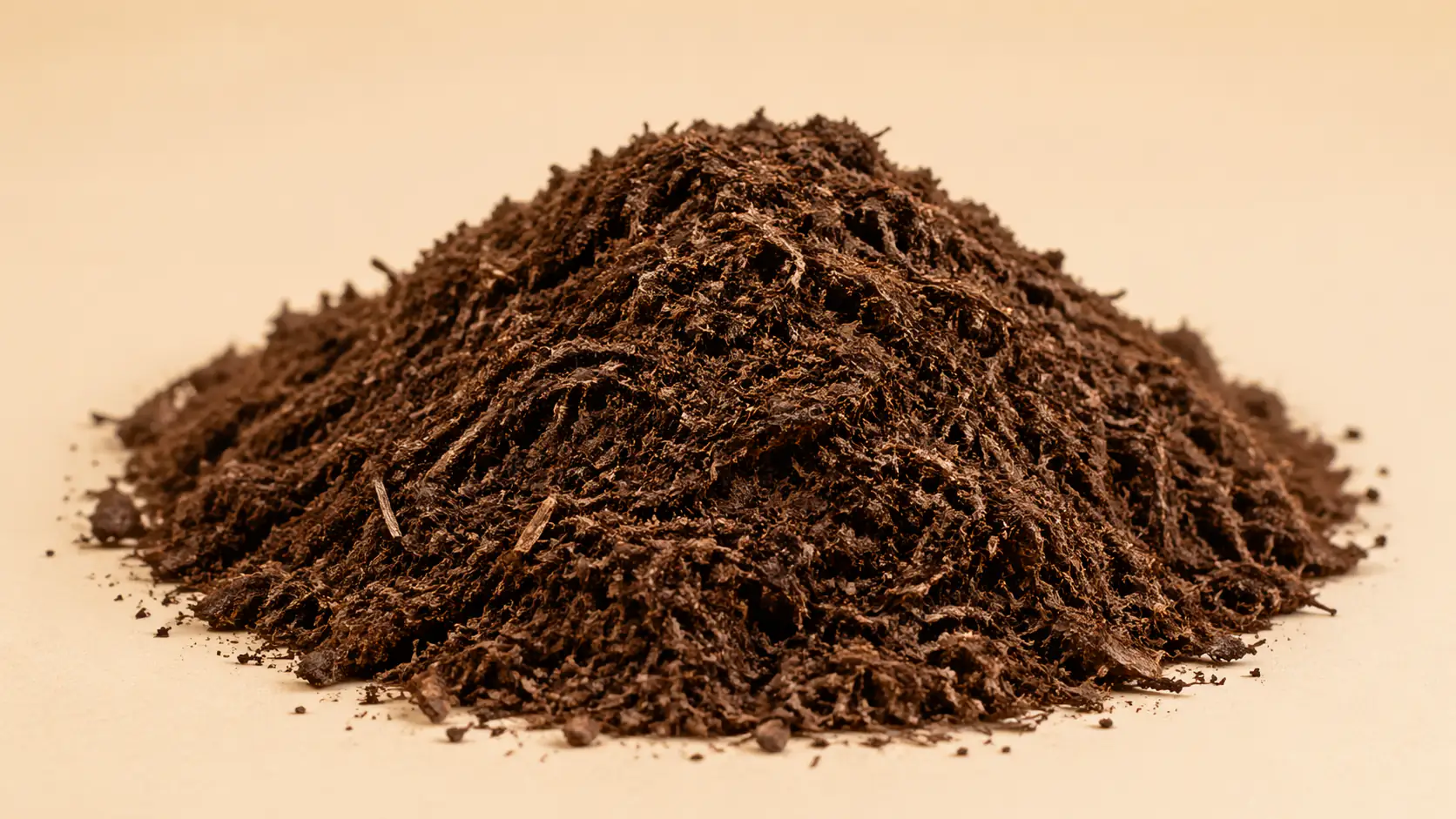 Close-up of peat moss for potting mix