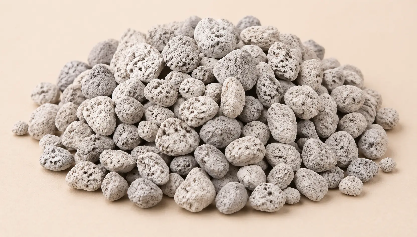 Close-up of horticultural pumice stones