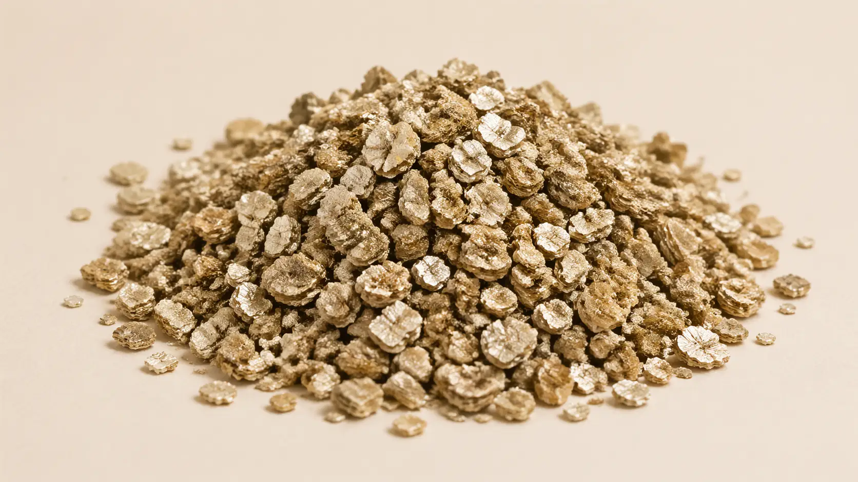 Close-up of horticultural vermiculite flakes