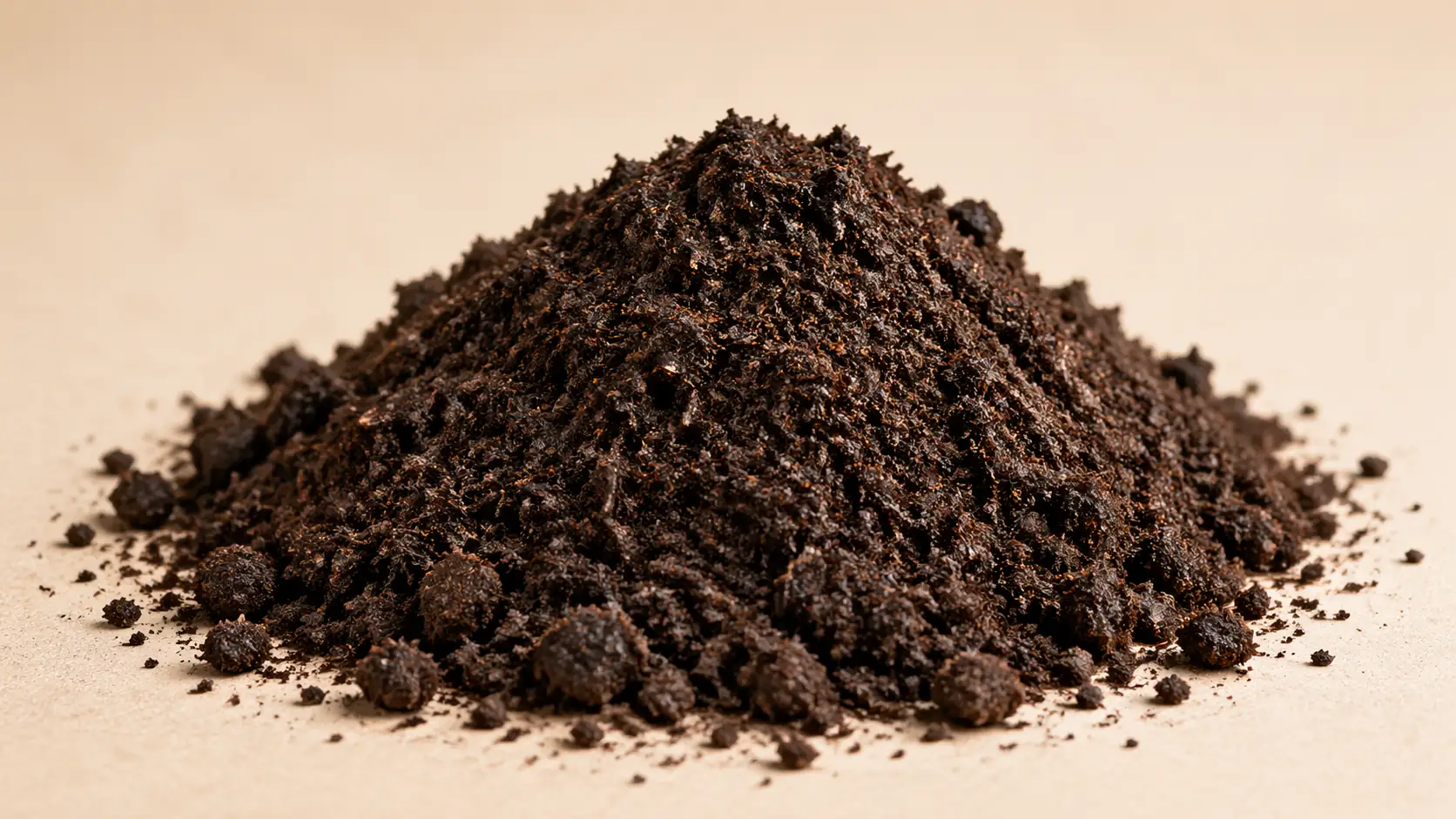 Close-up of worm castings