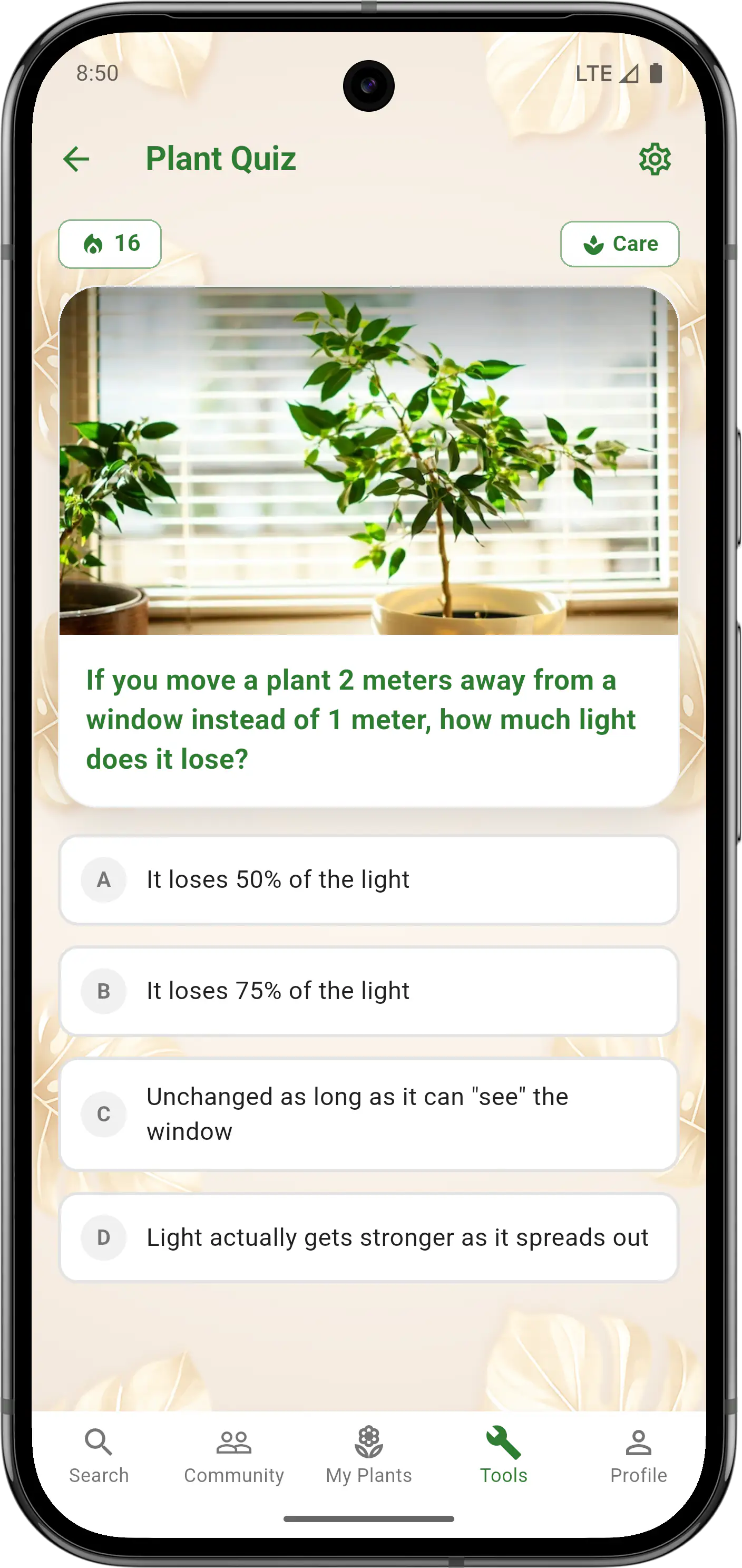 Beginner-friendly Plantology app experience