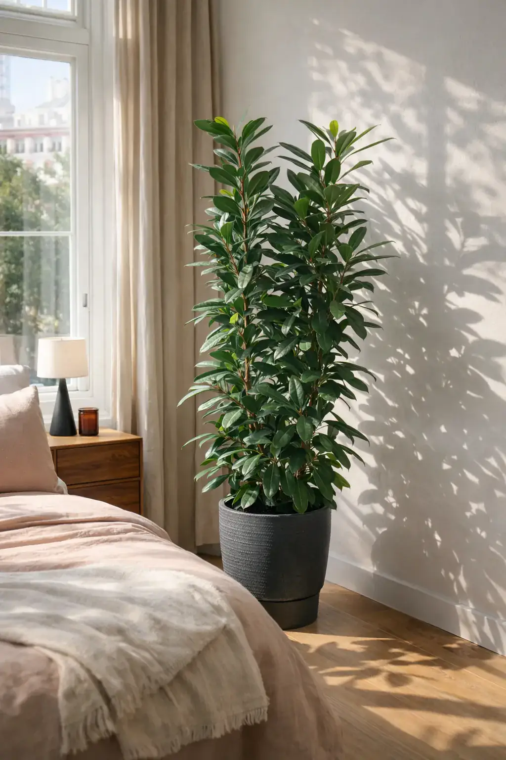 Healthy African Fig (Ficus cyathistipula) in bright indirect, also known as African Fig