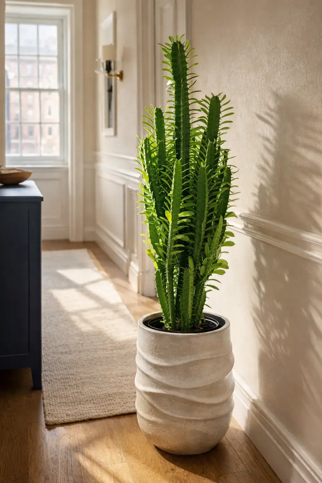 Healthy African Milk Tree (Euphorbia trigona) in direct, also known as African Milk Tree