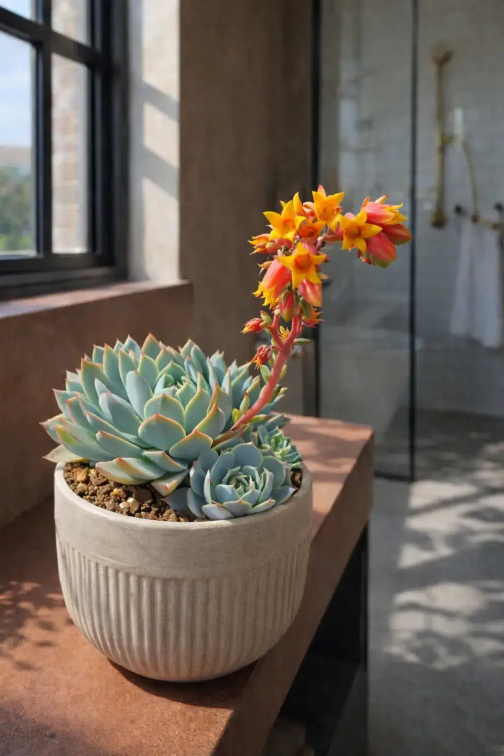 Healthy Allegra Echeveria (Echeveria 'Allegra') in direct, also known as Allegra Echeveria