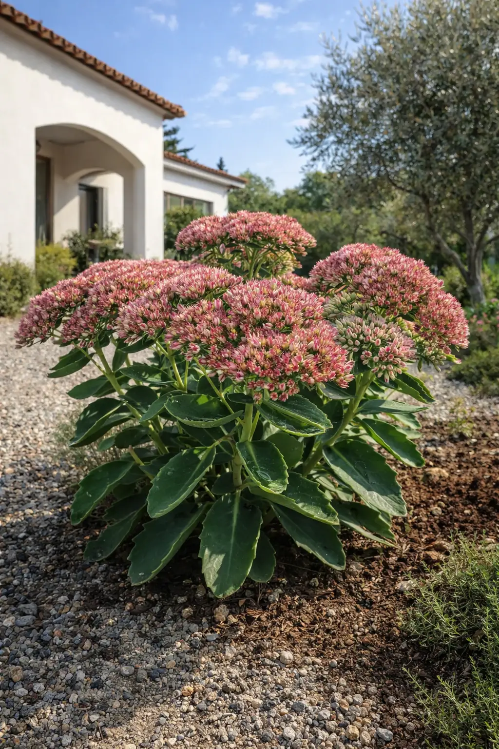 Healthy Autumn Fire Stonecrop (Sedum 'Autumn Fire') in direct, also known as Autumn Fire Stonecrop