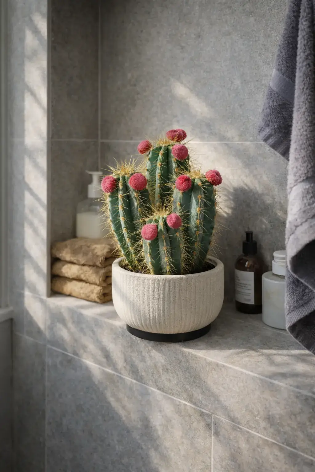 Healthy Blue Torch Cactus (Pilosocereus pachycladus) in direct, also known as Blue Torch Cactus