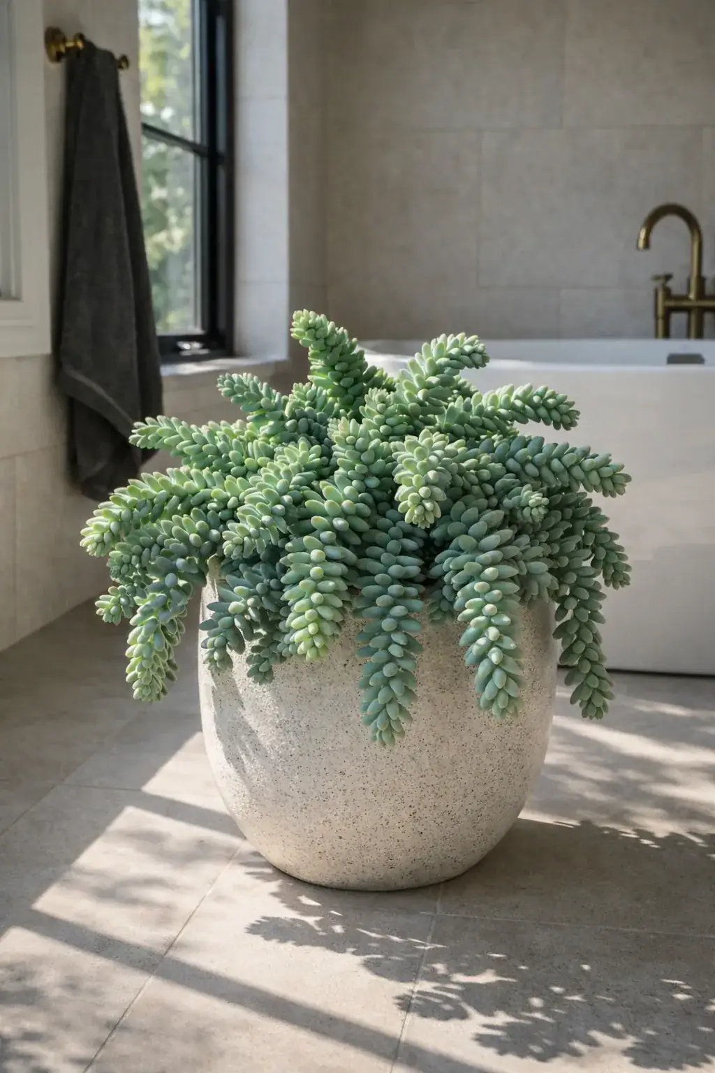 Healthy Burros Tail (Sedum burrito) in direct, also known as Burros Tail