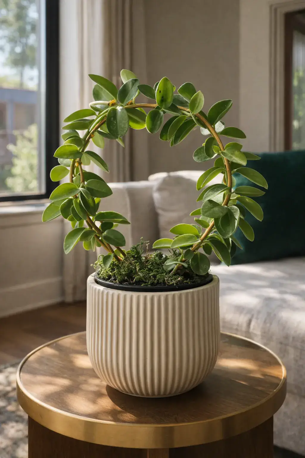 Healthy Bush Hoya (Hoya cumingiana) in bright indirect, also known as Bush Hoya