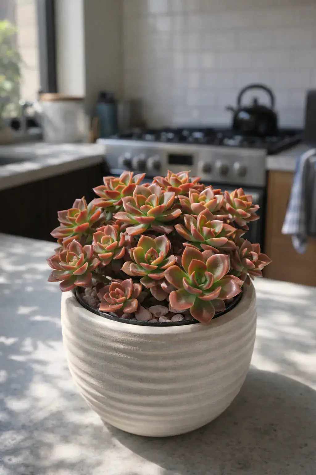 Healthy California Sunset Succulent (Graptosedum 'California Sunset') in direct, also known as California Sunset Succulent