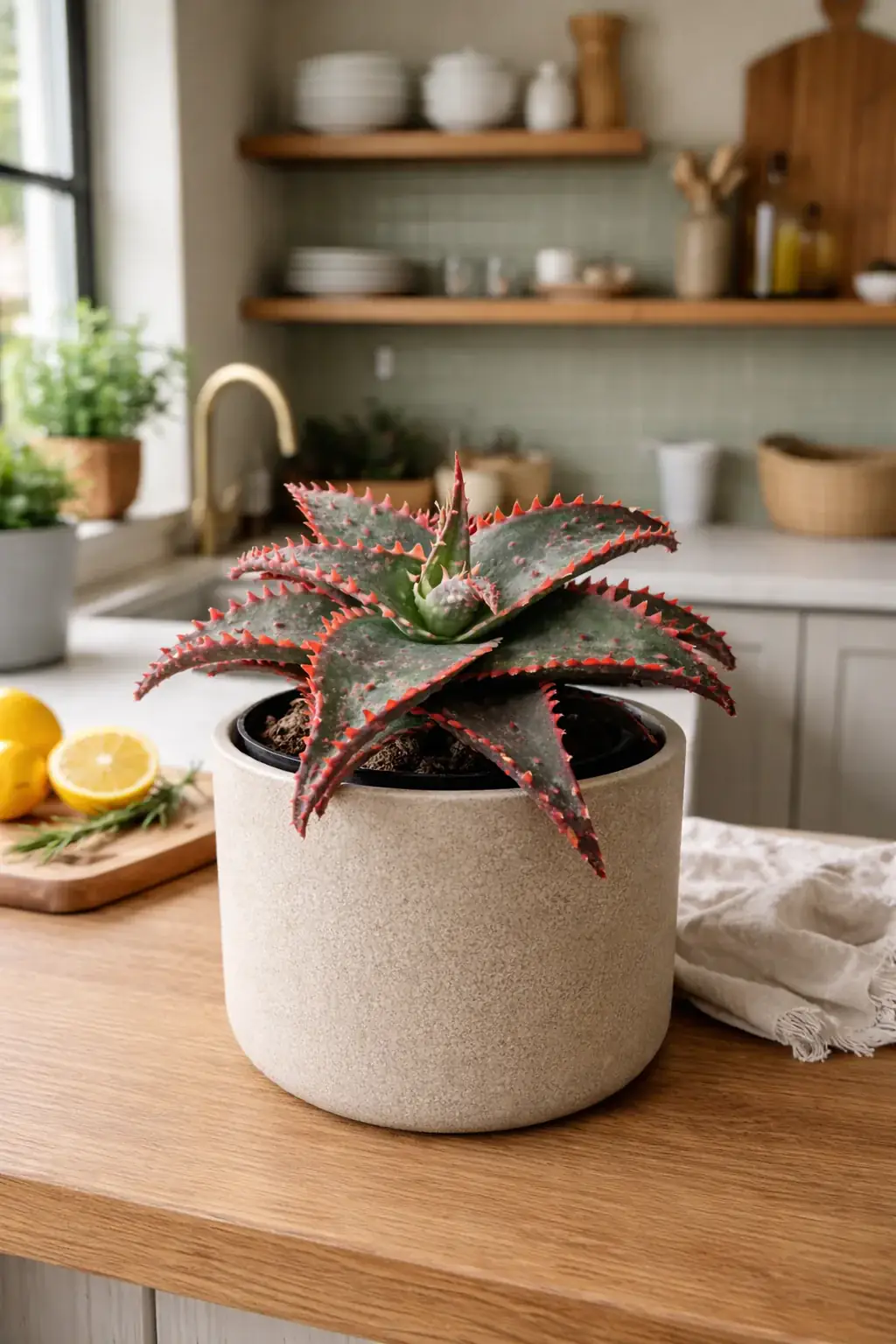 Healthy Christmas Sleigh Aloe (Aloe 'Christmas Sleigh') in direct, also known as Christmas Sleigh Aloe