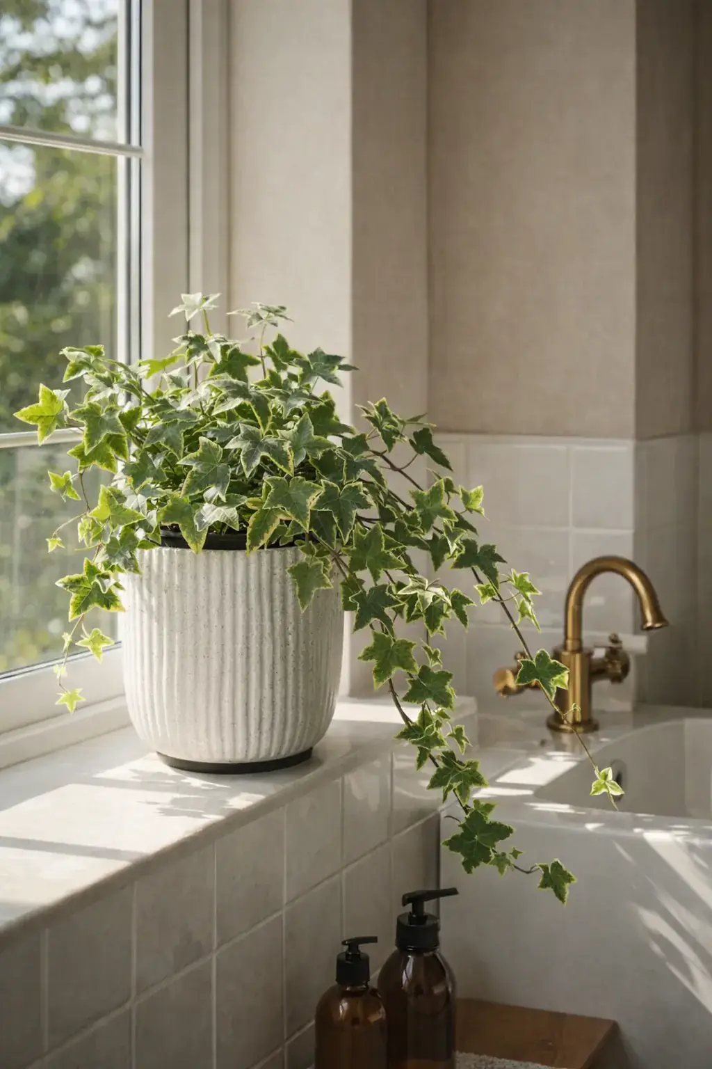 Healthy English Ivy (Hedera helix) in medium, also known as English Ivy