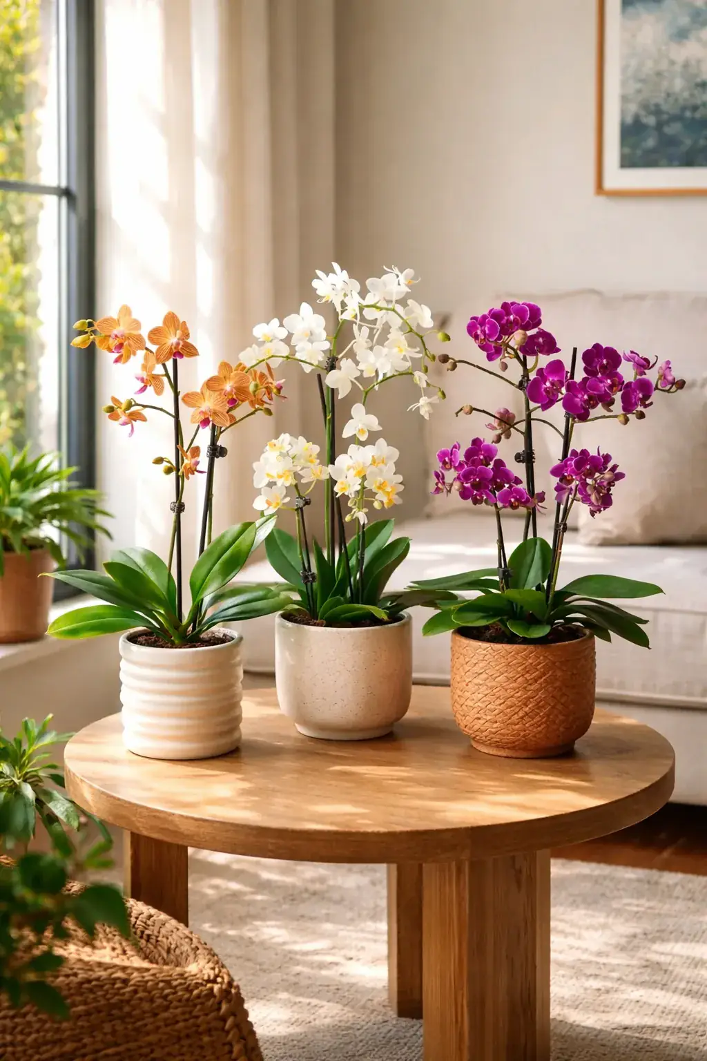 Healthy Moth Orchid (Phalaenopsis) in bright indirect, also known as Moth Orchid
